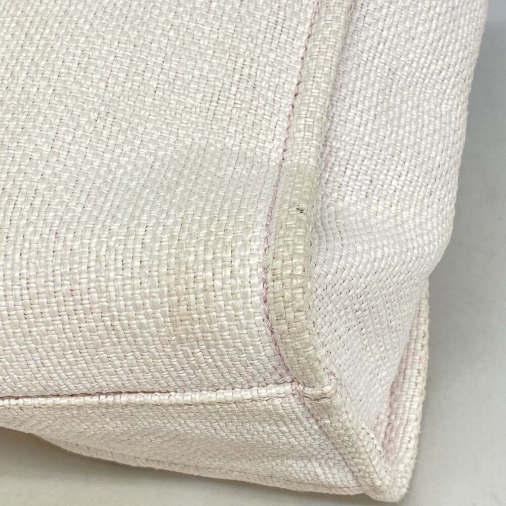 CHANEL Pink Raffia Deauville Tote Bag - Picture 6 of 11
